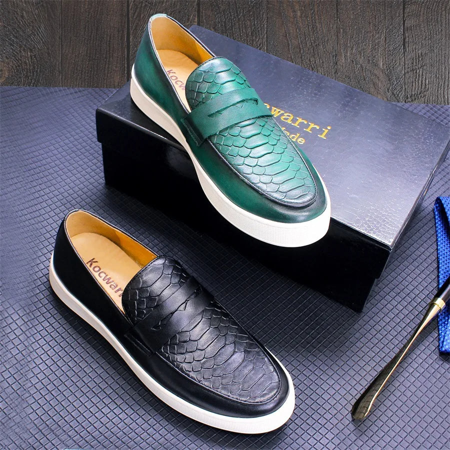 Green color male shoes 2023 sapato de casamento for men