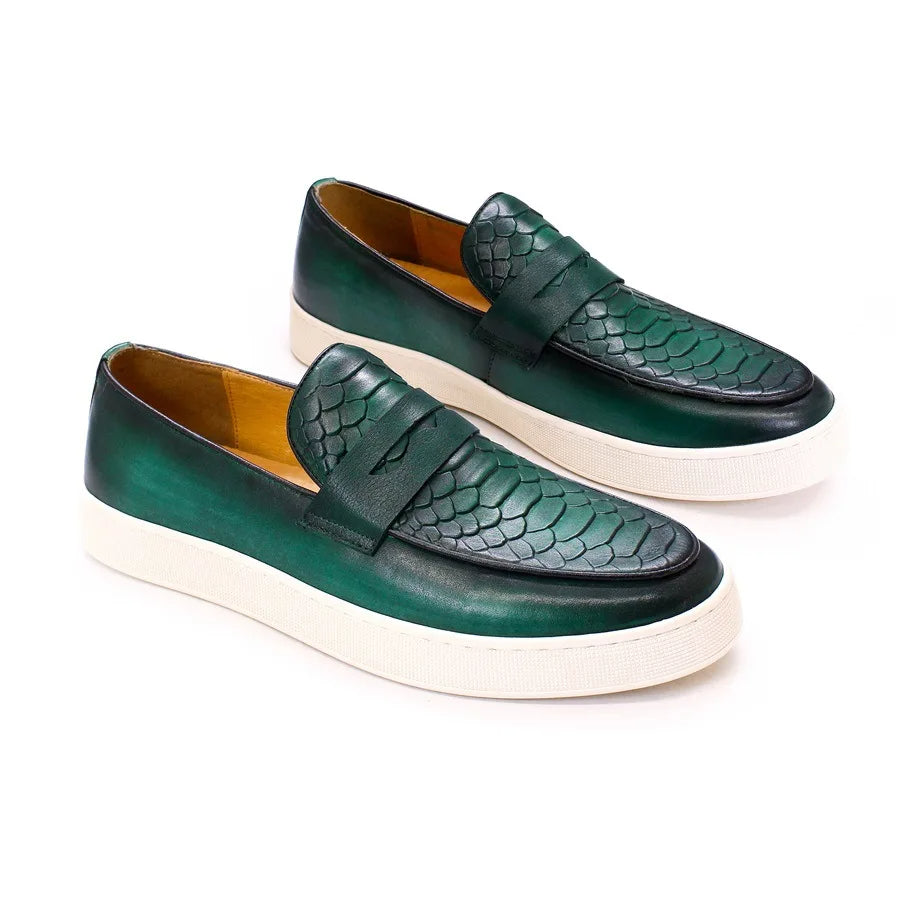 Green color male shoes 2023 sapato de casamento for men